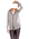 Chiffonbluse taupe