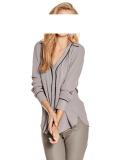 Chiffonbluse taupe