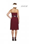 Chiffonkleid mit Pailletten bordeaux