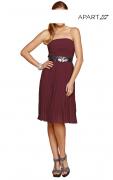 Chiffonkleid mit Pailletten bordeaux