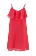 Chiffonkleid rot