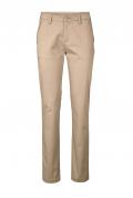 Chinohose mit Perlen-Stickerei beige