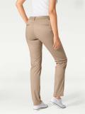 Chinohose mit Perlen-Stickerei beige