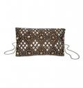 Clutch mit Pailletten bronzefarben