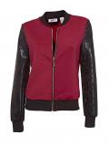 College-Style-Jacke schwarz-rot