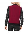 College-Style-Jacke schwarz-rot