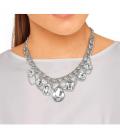 Collier mit Strass silberfarben