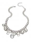 Collier mit Strass silberfarben