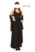 Corsagen-Abendkleid mit Strass schwarz