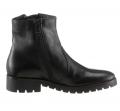 Damen-Leder-Bikerboots schwarz