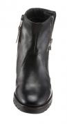 Damen-Leder-Bikerboots schwarz