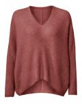 Damen-Oversized-Pullover himbeere