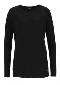 Damen-Pullover mit Loopschal schwarz