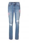 Damen-Slim-Jeans hellblau