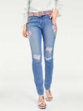 Damen-Slim-Jeans hellblau