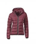 Daunenjacke mit Kapuze bordeaux