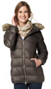 Daunenjacke mit Webpelz braun