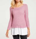 Designe-2-in-1 Pullover rosé