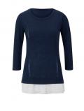 Designer-2-in-1-Pullover marine-ecru