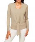 Designer-2-in-1-Pullover sand-meliert