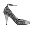 Designer-Abend-Pumps silber