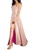 Designer-Abend-Wendekleid apricot-pink