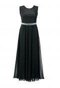 Designer-Abendkleid mit Perlen schwarz