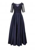 Designer-Abendkleid mit Petticoat marine