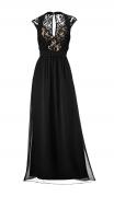 Designer-Abendkleid mit Spitze schwarz