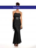 Designer-Abendkleid mit Strass schwarz