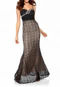 Designer-Abendkleid mit Strass schwarz