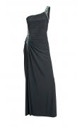 Designer-Abendkleid mit Strass schwarz