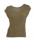 Designer-Ajourpullover khaki