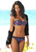 Designer-Balconett-Bikini schwarz-bunt