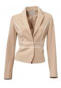 Designer-Blazer beige-weiß Gr. 38