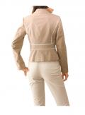 Designer-Blazer beige-weiß Gr. 38