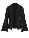 Designer-Blazer mit Spitze schwarz