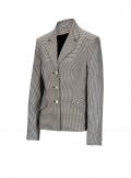 Designer-Blazer schwarz-ecru-gemustert