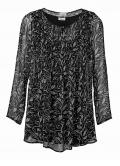 Designer-Bluse + Top schwarz-stein