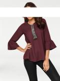 Designer-Bluse aubergine