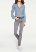 Designer-Bluse grau-blau