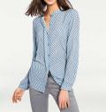 Designer-Bluse grau-blau