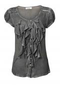 Designer-Bluse grau-used