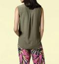 Designer-Bluse khaki