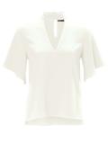 Designer-Bluse mit Cut-Out offwhite