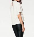 Designer-Bluse mit Cut-Out offwhite