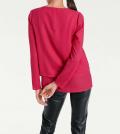 Designer-Bluse mit Perlen fuchsia