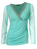 Designer-Blusenshirt aqua Gr. 38