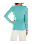 Designer-Blusenshirt aqua Gr. 38