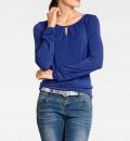 Designer-Blusenshirt blau